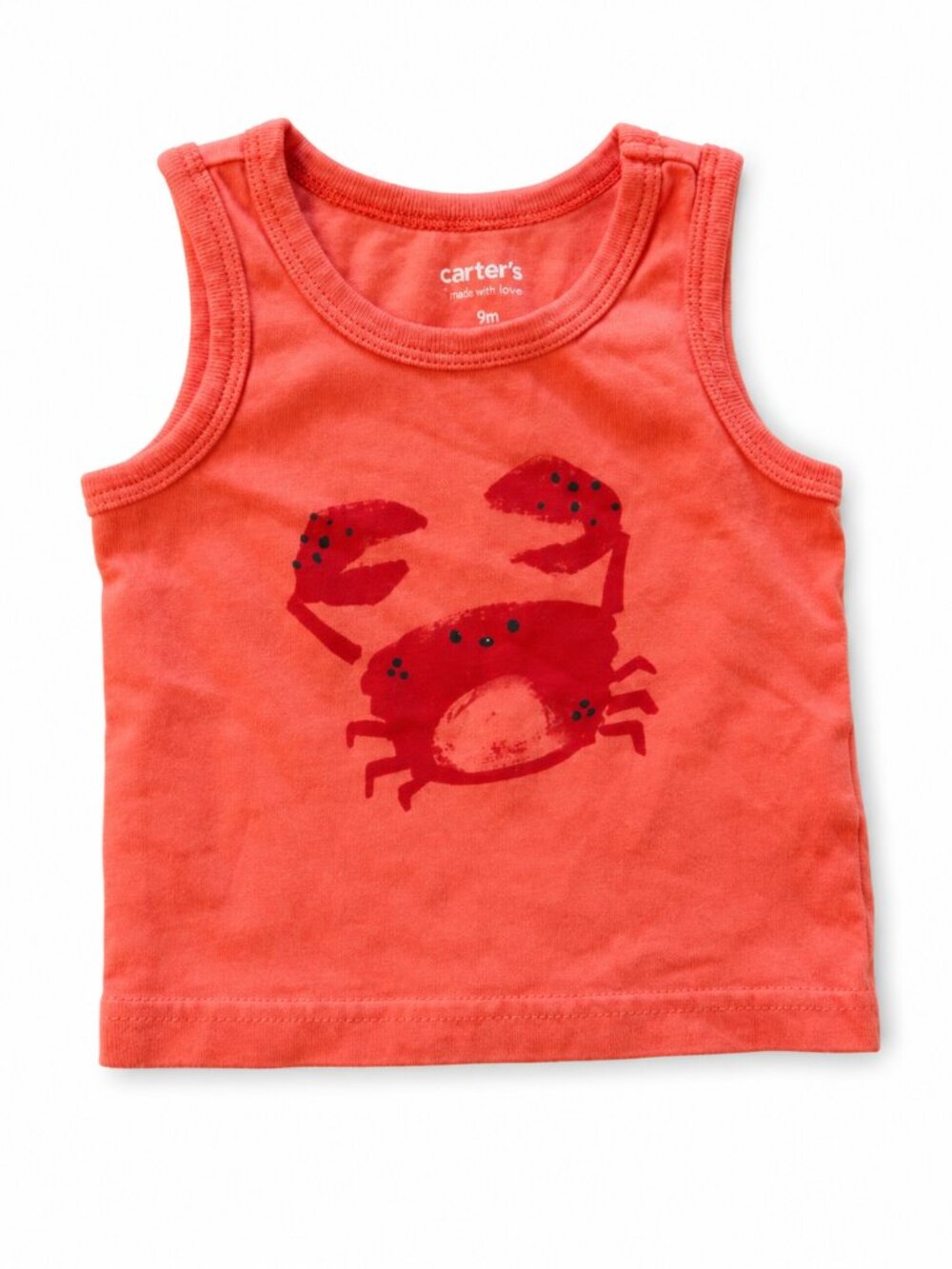 Carter’s Just One You Baby Crab Tank Top Coral Red 3M 100% Cotton